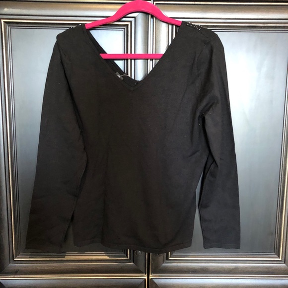 NWT Black Beaded Sweater - Picture 6 of 7